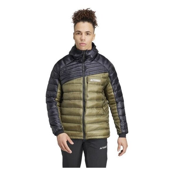 Μπουφάν adidas TERREX Xperior COLD.RDY Down Hooded Jkt - olive strata/black