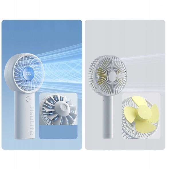 Mini wentylator Jisulife Handheld Fan Life4 5000mAh przenośny wiatraczek USB - szary