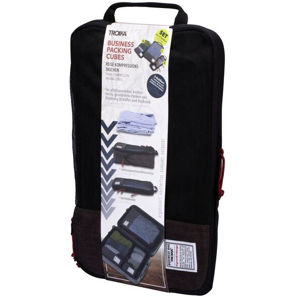 TROIKA Reise-Kompressionstaschen Set BUSINESS PACKING CUBES
