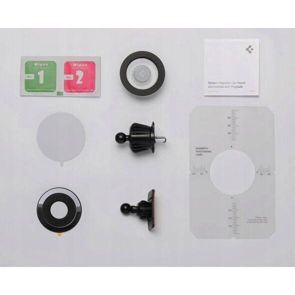 SPIGEN MFT13 ΜΑΓΝΗΤΙΚΗ ΒΑΣΗ ΑΥΤΟΚΙΝΗΤΟΥ MAGSAFE ΓΙΑ ΤΑΜΠΛΟ & ΕΞΑΕΡΙΣΜΟ ΜΑΥΡΟ