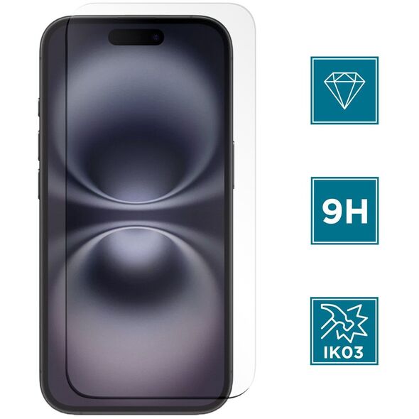 Mobilis Screen Protector Temp. Glass Clear 9H iPhone 16