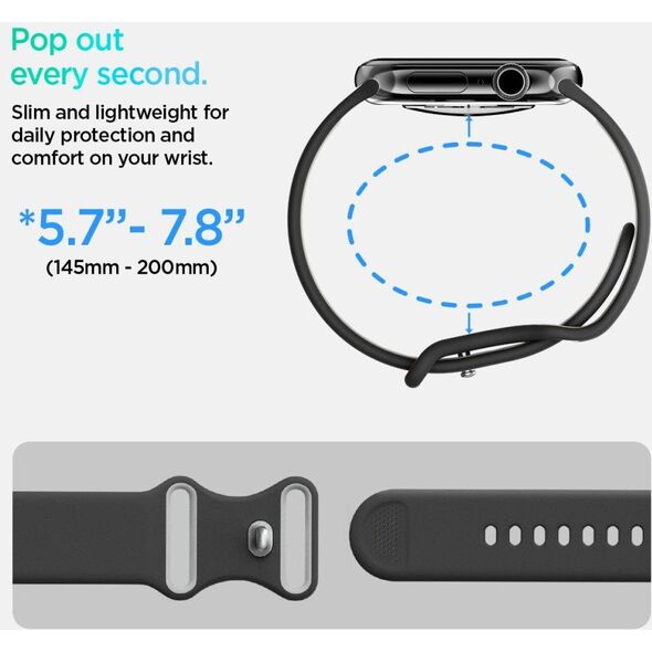 Spigen Nano Pop Band, black sesame - Apple Watch 49mm/46mm/45mm/44mm