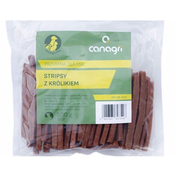 Dog treats strips with rabbit meat 500 g, 06-4513