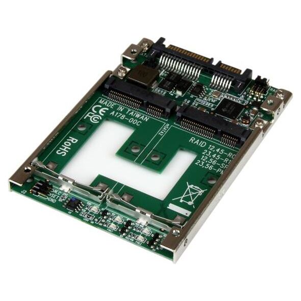 StarTech Adapter SATA - 2x mSATA z obsługą RAID (25SAT22MSAT)