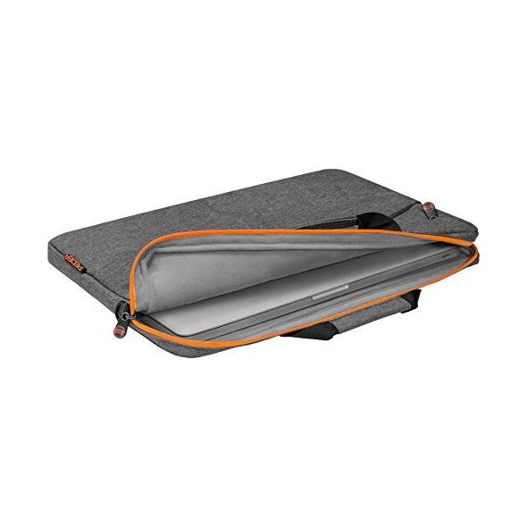 Torba Pedea Torba na laptopa PEDEA Modna torba na laptopa do 17,3 cala (43,9 cm) Torba na ramię z paskiem na ramię, szaro-pomarańczowa