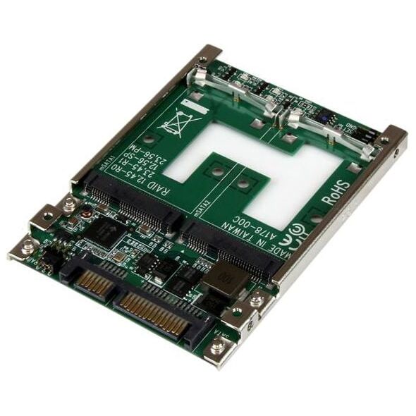 StarTech Adapter SATA - 2x mSATA z obsługą RAID (25SAT22MSAT)