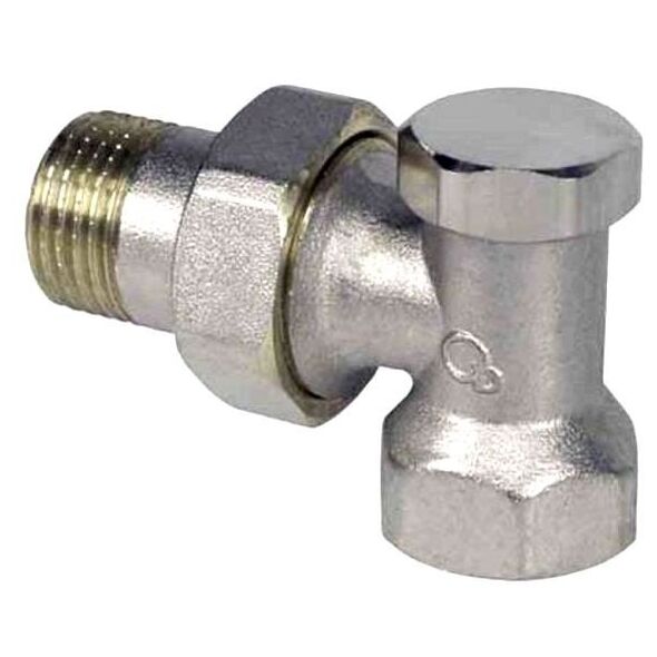 Diamond zawór grzejnikowy kątowy niklowany odcinający 1/2" ART.65-1/2.OK
