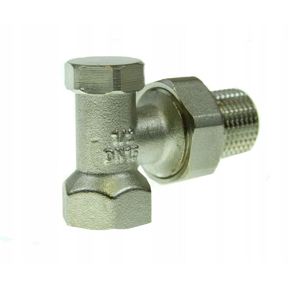 Diamond zawór grzejnikowy kątowy niklowany odcinający 1/2" ART.65-1/2.OK