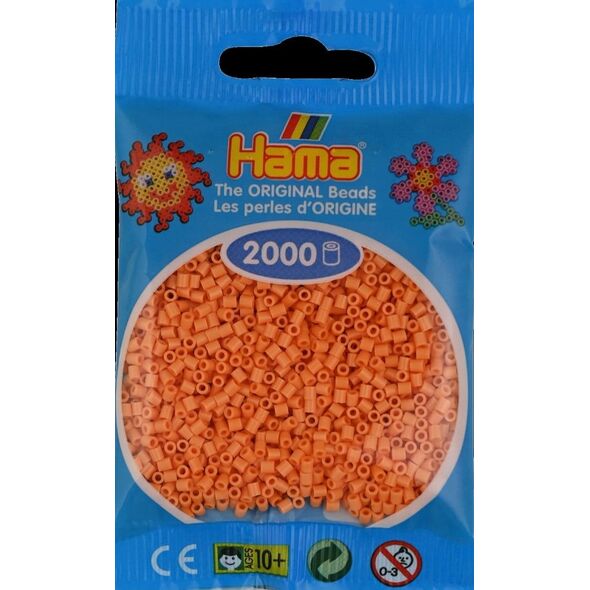 Hama mini perler 2000stk lys abriko