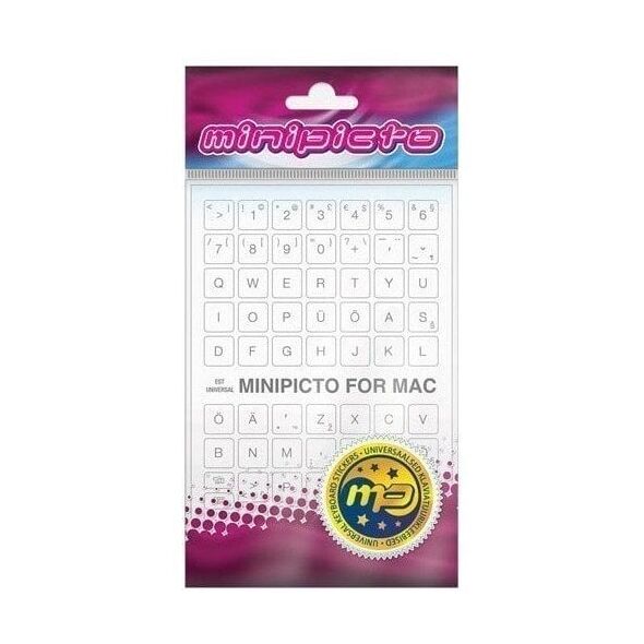 Αυτοκόλλητο πληκτρολογίου Minipicto EST KB-MAC-EE01-WHT, λευκό/γκρι