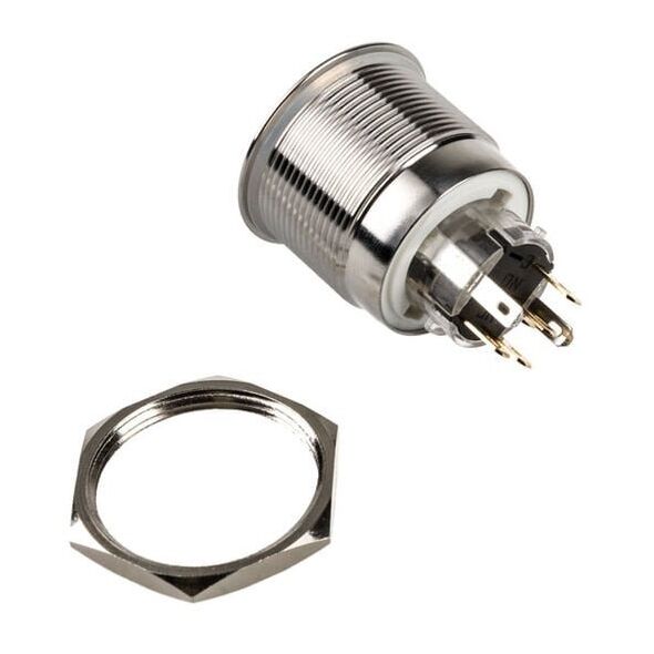 Διακόπτης/κουμπί βανδαλισμού DimasTech 25mm, Silverline Ring - RG
