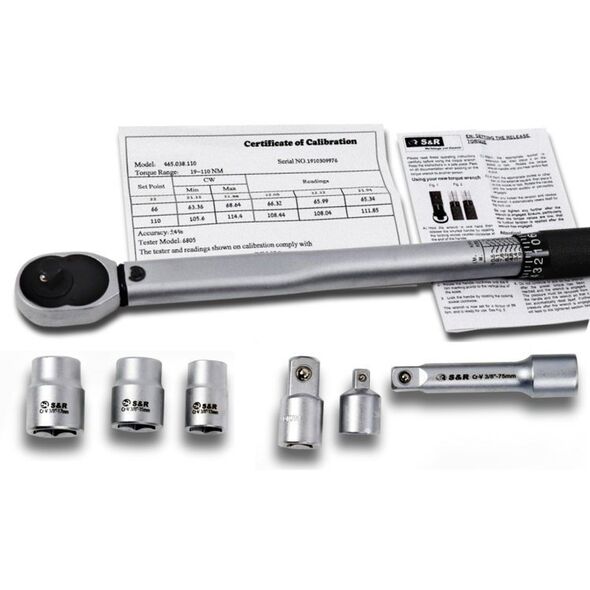 Dynamic wrench with head and adapter set465038110 S&R