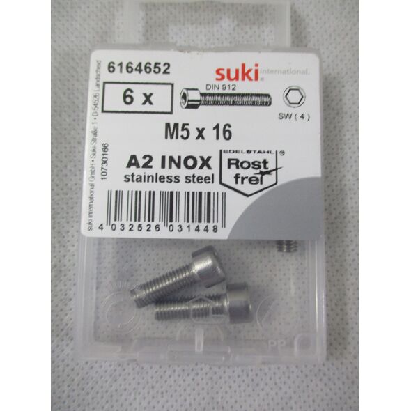 SOCKET SCREW M 5X16 A2-70 DIN912/ 6PCS