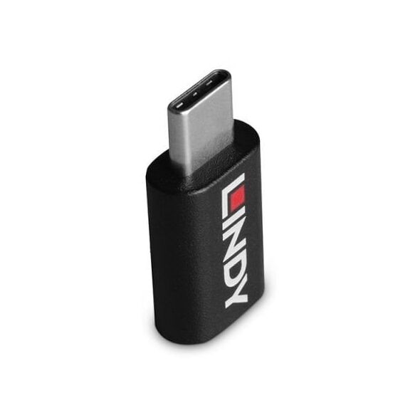 Lindy 71265 zmieniacz płci / kabli USB Type C Czarny