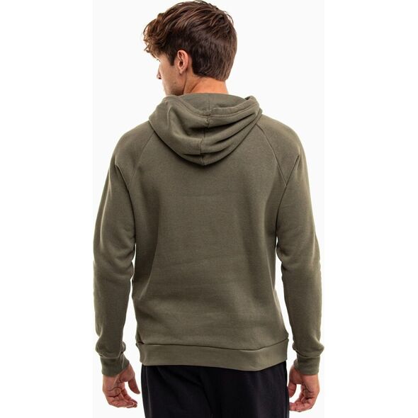 Under Armour Bluza z kapturem kangurka męska Under Armour Rival Fleece Logo HD oliwkowa 1379758 390 2XL