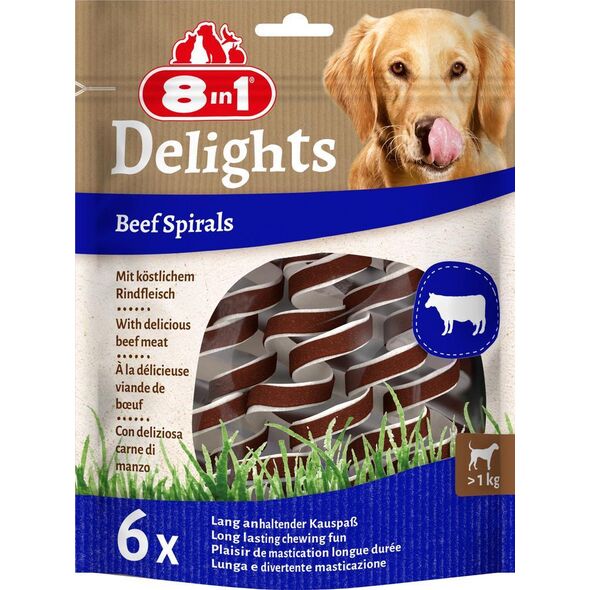 8in1 8in1 Przysmak Delights Beef Spirals