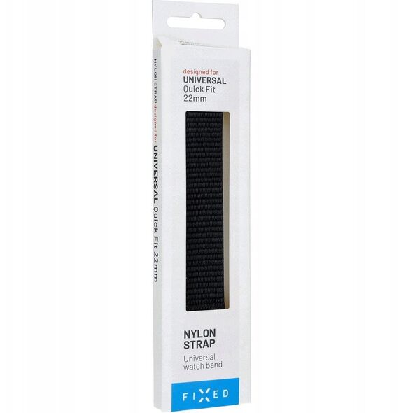 Fixed | Sporty Strap for Garmin QuickFit 22mm | 160-210 mm | Juodas | Nylon