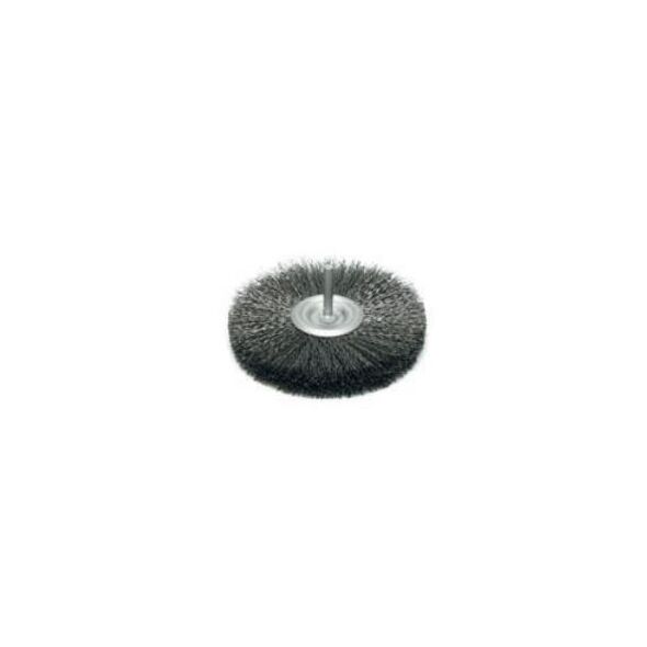 SZCZOTEX Szczotka druciana tarczowa 80mm z trzpieniem 6mm