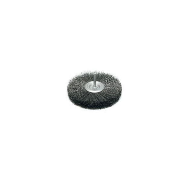 SZCZOTEX Szczotka druciana tarczowa 100m z trzpieniem 6mm