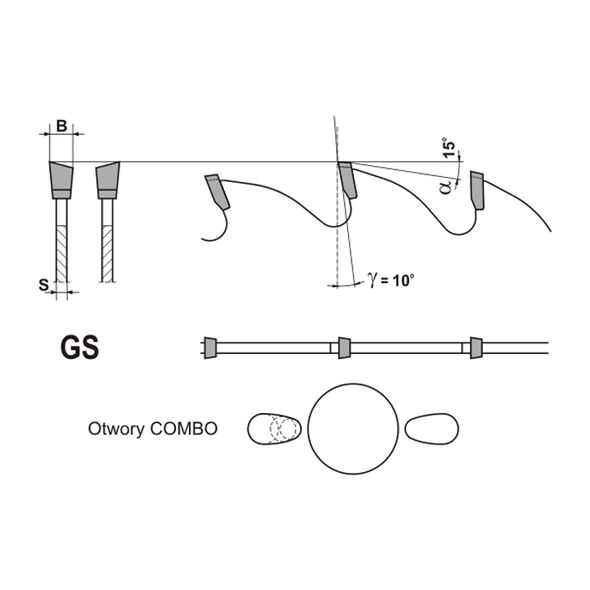 Globus Piła do cięcia poprzecznego drewna litego GS10 400x30x4,0mm PS210-0400-0004