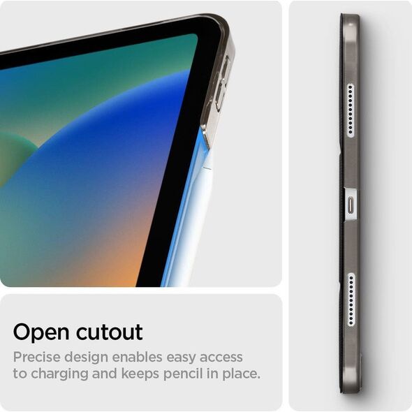 Θήκη για tablet Spigen Liquid Air Folio, μαύρο - iPad Pro 11" (2022/2021)