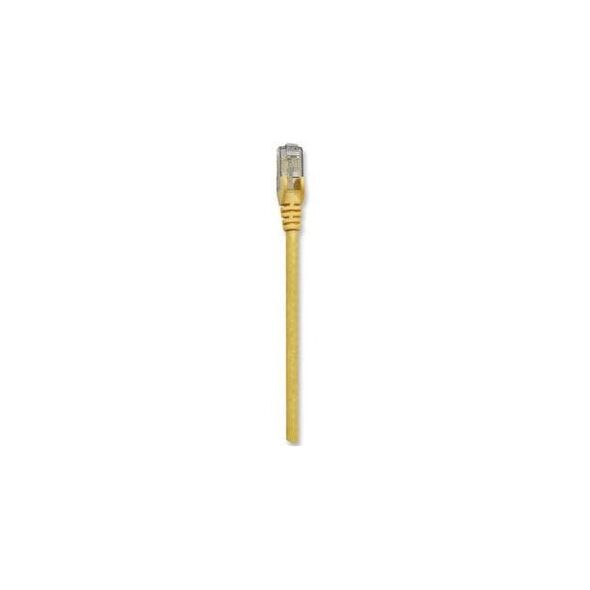 Patchcord Cat6 UTP 0,3m 100% CU żółty