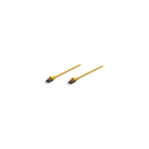 Patchcord Cat6 UTP 0,3m 100% CU żółty