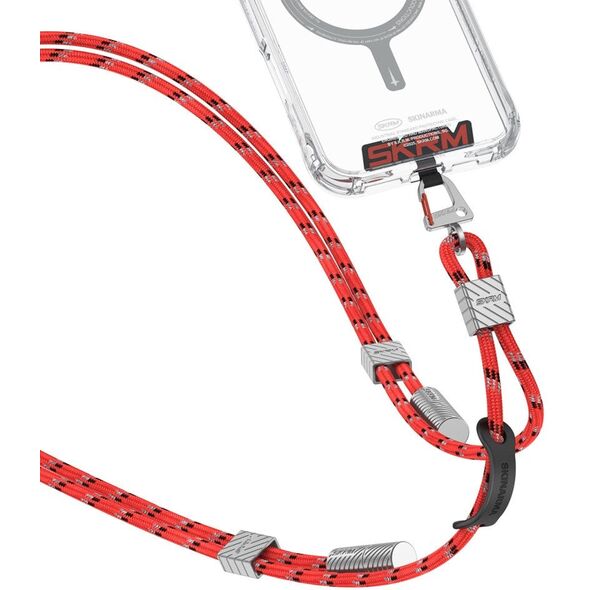 Universal phone lanyard cable 2in1 Skinarma Dyno Ve USB-C/USB-C red