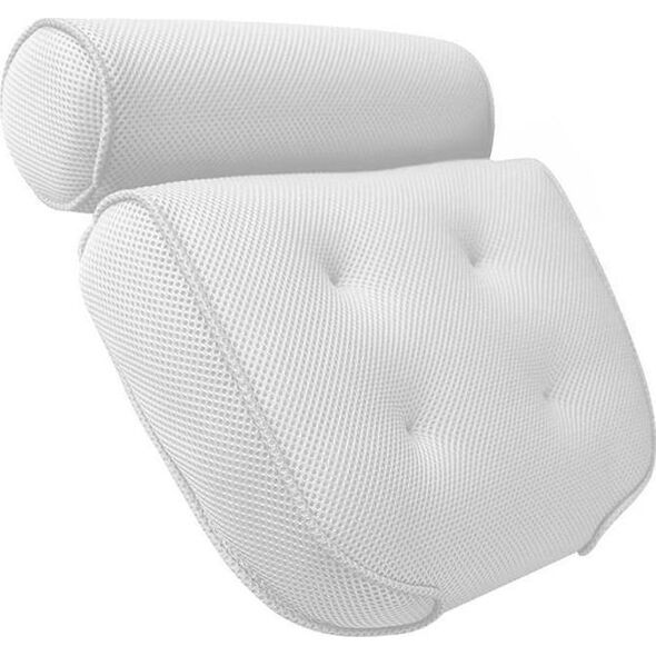Aptel PODUSZKA DO WANNY KĄPIELOWA Odprężająca 32x36x8 cm biała AG32H
