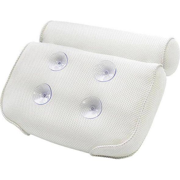 Aptel PODUSZKA DO WANNY KĄPIELOWA Odprężająca 32x36x8 cm biała AG32H