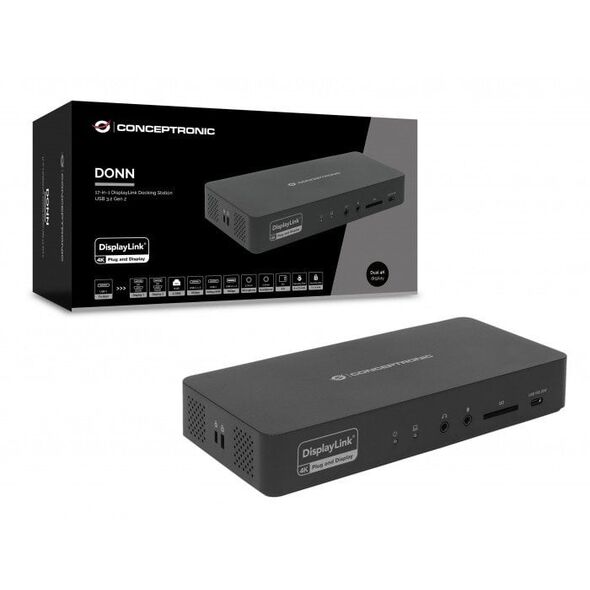 Conceptronic DONN31B 17-in-1 USB 3.2 Docking