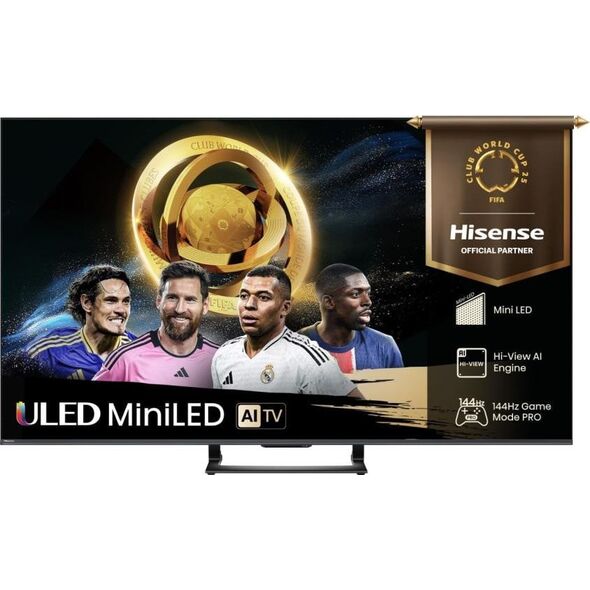 Hisense 75U7Q Telewizor 190,5 cm (75") 4K Ultra HD Smart TV Wi-Fi Czarny 450 cd/m