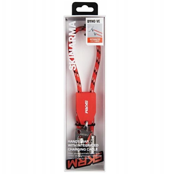 Universal wrist lanyard 2-in-1 cable Skinarma Dyno Ve USB-C/USB-C red
