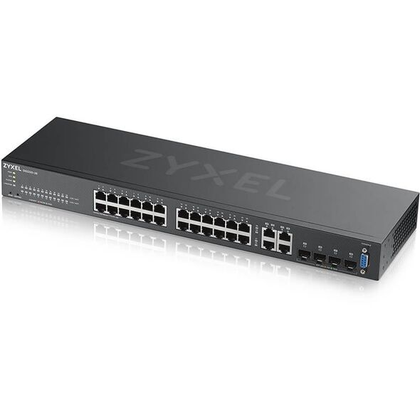 Zyxel GS2220-28 - Switch - managed - 24 x 10/100/1000 + 4 x Kombi-Gigabit-SFP - an Rack montierbar