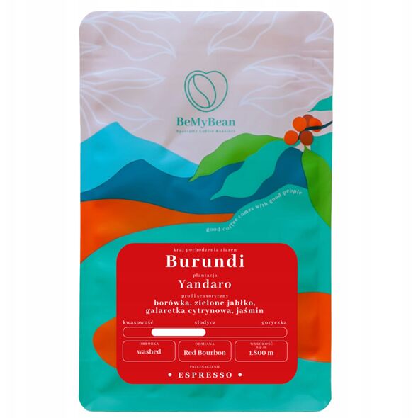 BeMyBean - kawa ziarnista Burundi Yandaro Washed Espresso 250 g