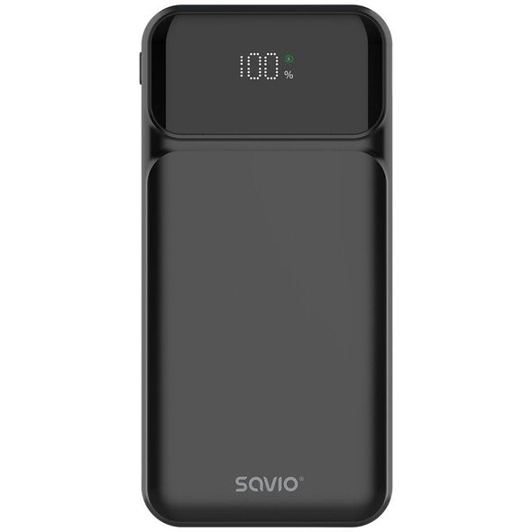 SAVIO BA-08 POWERBANK 10000 mAh, czarny