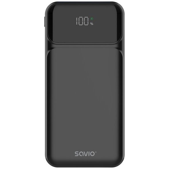 SAVIO BA-08 POWERBANK 10000 mAh, czarny