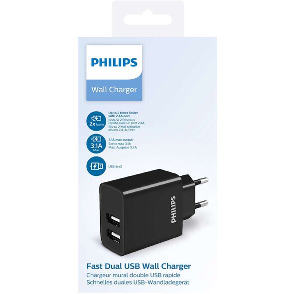 DLP2610 Charger 2xUSB Black