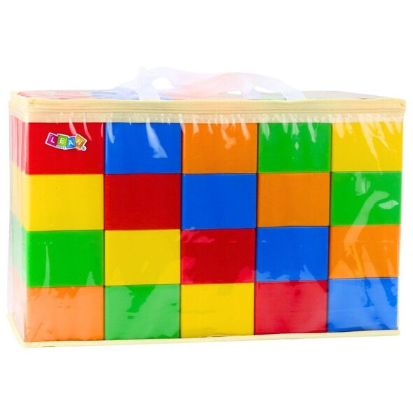 Zestaw Duże Klocki Konstrukcyjne W Torbie Kolorowe 28,5x9x9 cm 20el.