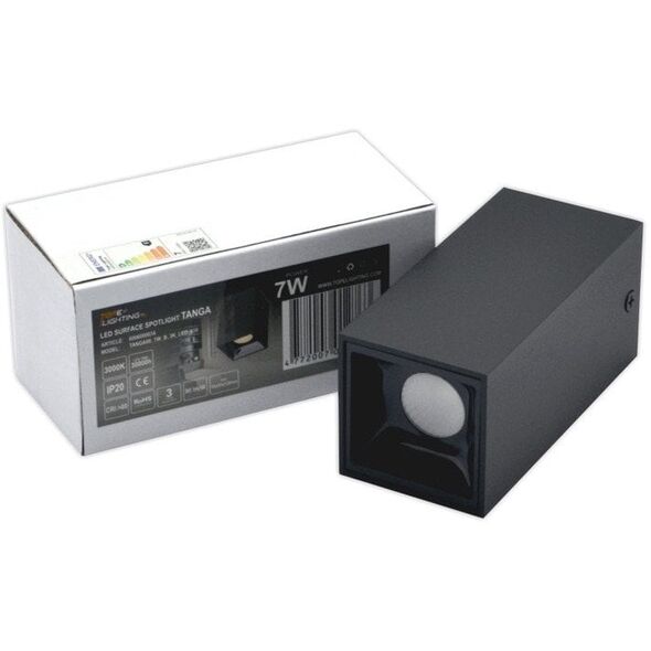 Φωτιστικό οροφής Tope LUMINAIRE LED 7W 630LM 3000K BLACK