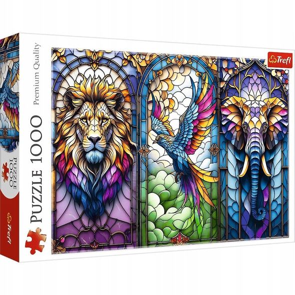 PUZZLE 1000 Witraż: Zwierzęta 10957