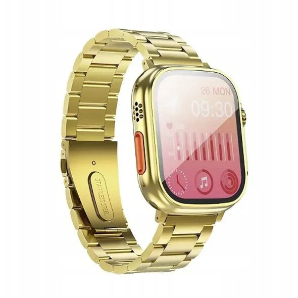 Smartwatch Hoco 1,96" TFT z funkcją rozmowy Y12 Ultra titanium złoty [EOL]