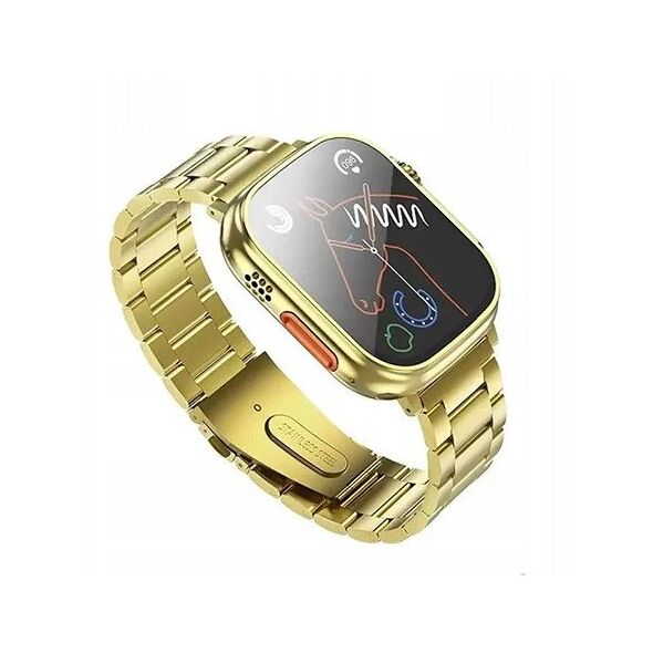 Smartwatch Hoco 1,96" TFT z funkcją rozmowy Y12 Ultra titanium złoty [EOL]