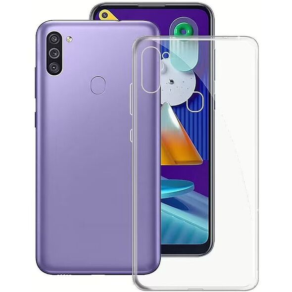 Mocco Mocco Ultra Back Case 1 mm Silicone Case for Samsung Galaxy M11 Transparent