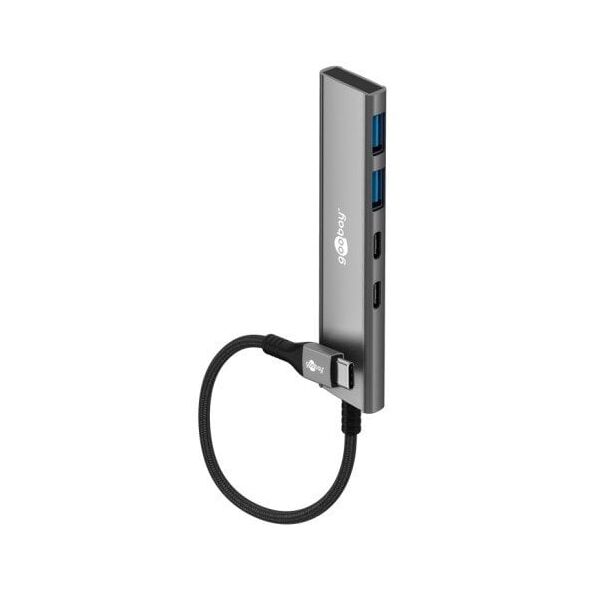 Slim 4-portowy koncentrator USB, USB-C™ na USB-C™/USB-A, 5 Gbit/s