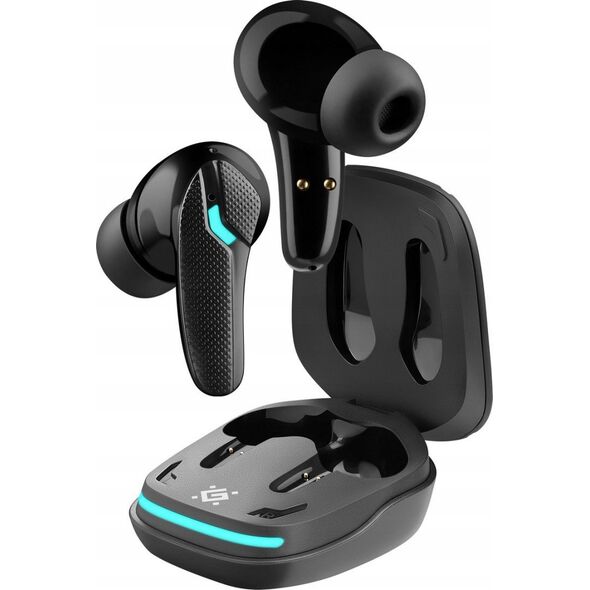 Słuchawki z mikrofonem Defender CyberDots 285 bezprzewodowe Bluetooth TWS czarne Low Latency
