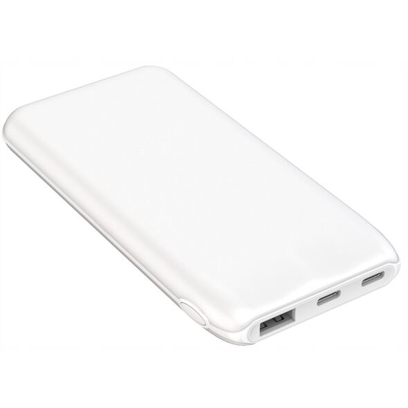 PLATINET POWER BANK 10000 mAh 3,7V 37Wh 12W 2x USB-C 1x USB-A WHITE [46079]