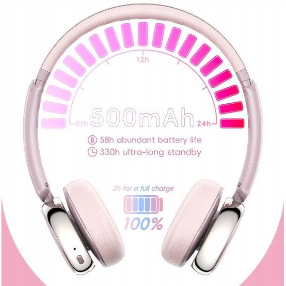 FiiO Snowsky Anytime - pink - Słuchawki Nauszne Bluetooth z Aktywną Redukcją Szumów ANC