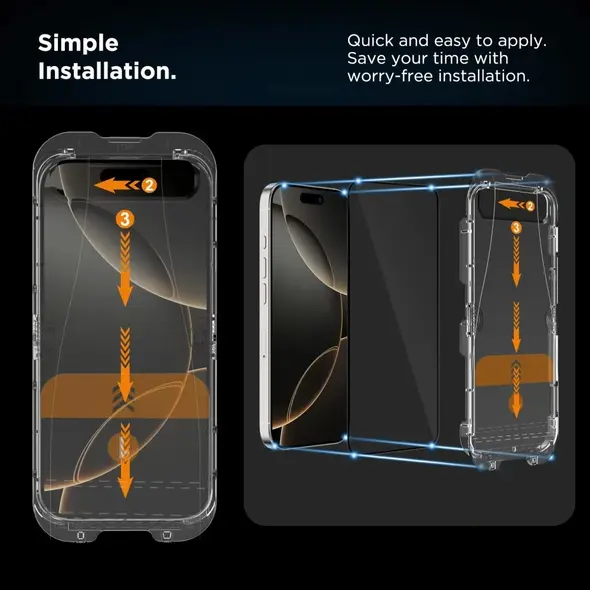 Szkło prywatyzujące Tech-Protect Quick Set Spy+ do Apple iPhone 16 Pro Max Privacy [2 PACK]