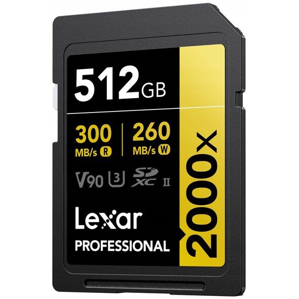 Lexar SDXC Pro 2000X UHS-II U3 R300/W260 (V90) 512GB